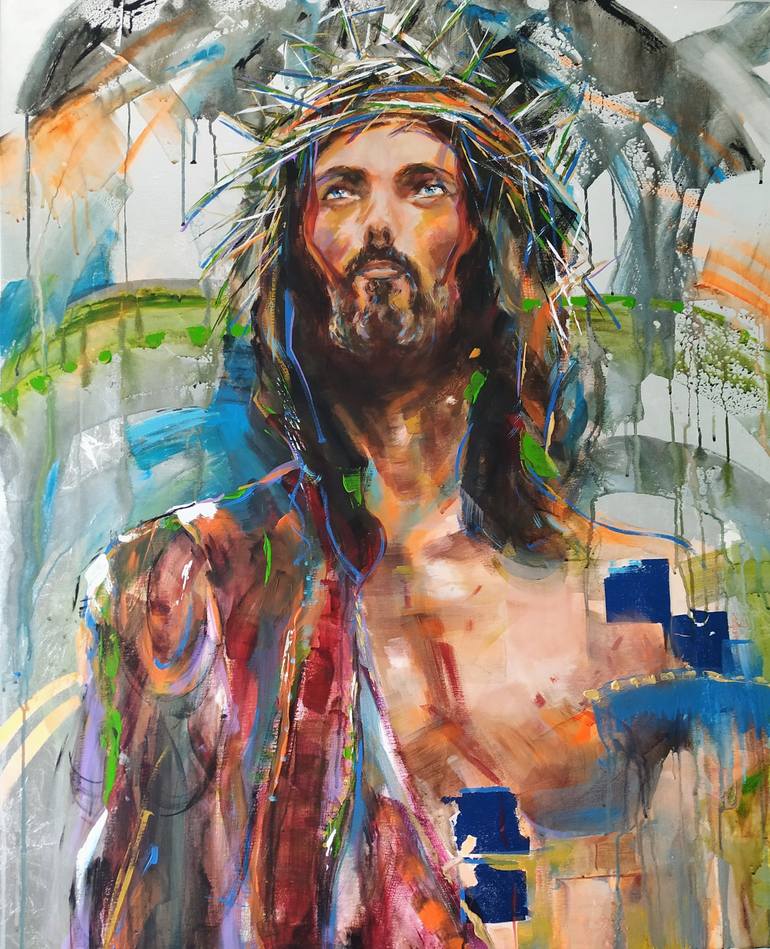 Jesus Painting by Antigoni Tziora | Saatchi Art