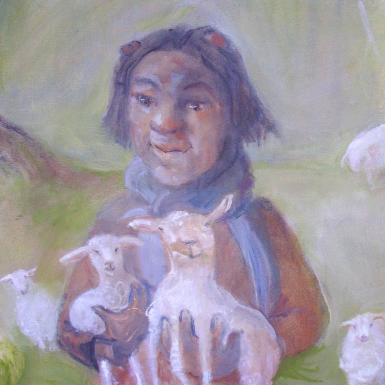 Original Expressionism People Painting by Bea Jones