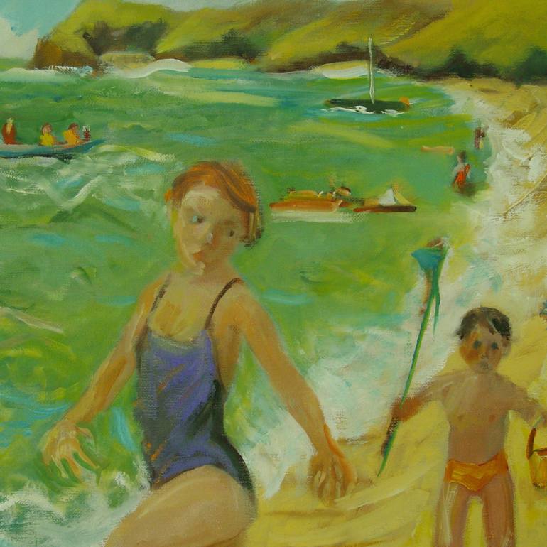 Original Figurative Beach Painting by Bea Jones