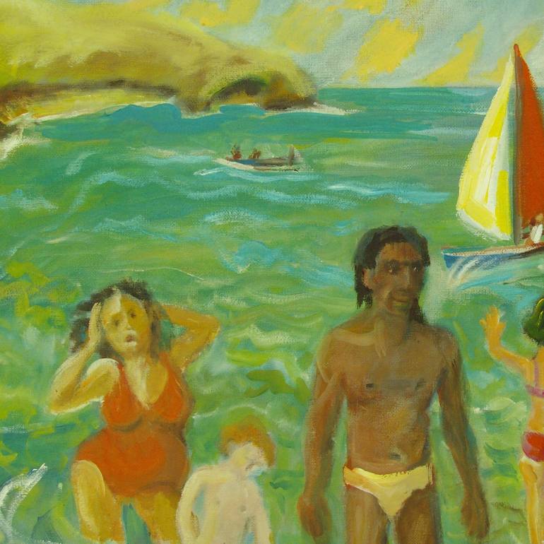 Original Figurative Beach Painting by Bea Jones