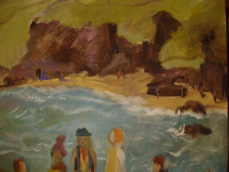 Original Impressionism People Painting by Bea Jones