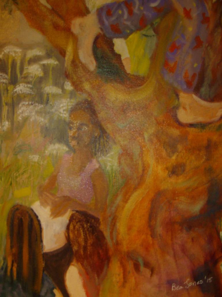 Original Expressionism People Painting by Bea Jones
