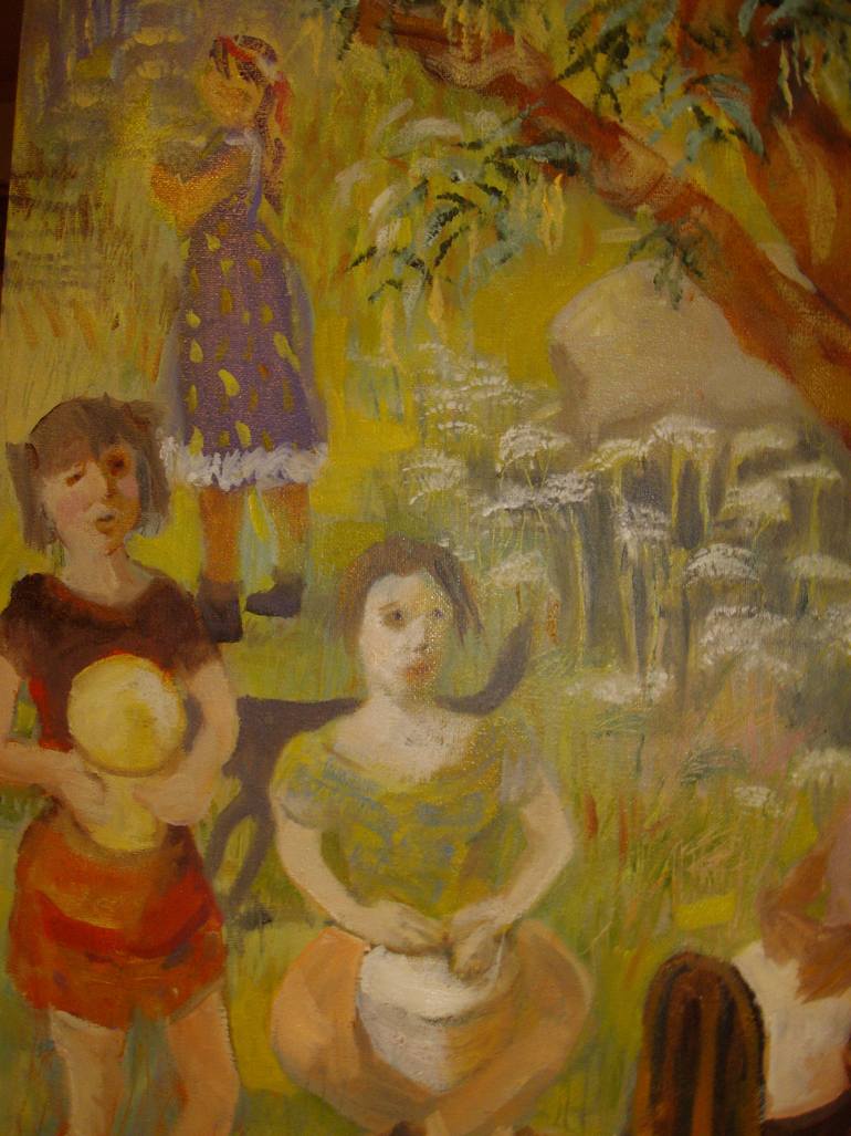 Original Expressionism People Painting by Bea Jones