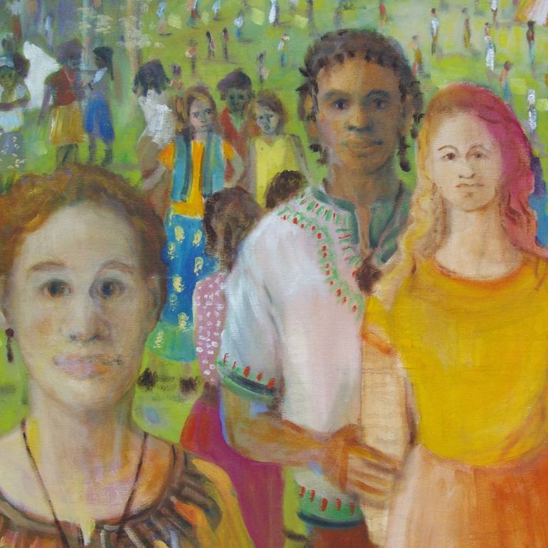 Original Figurative People Painting by Bea Jones