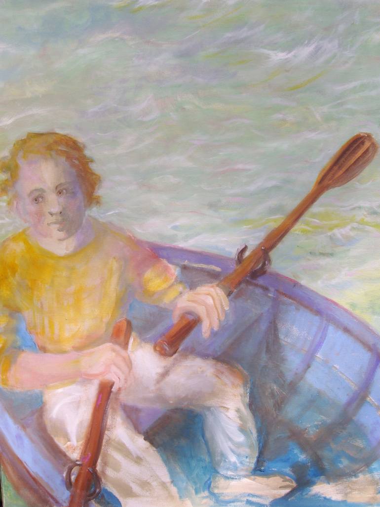 Original Boat Painting by Bea Jones