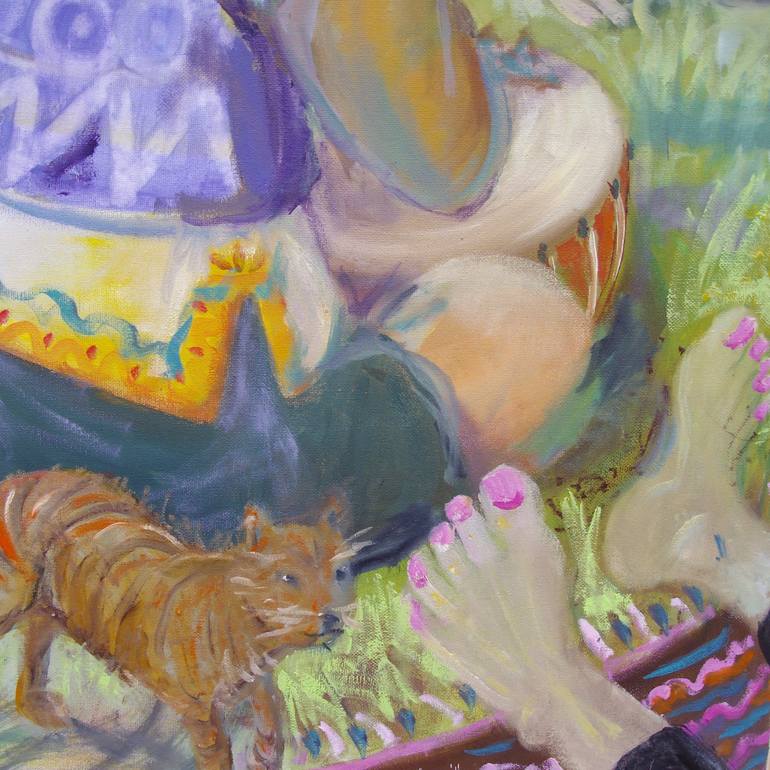 Original Expressionism People Painting by Bea Jones
