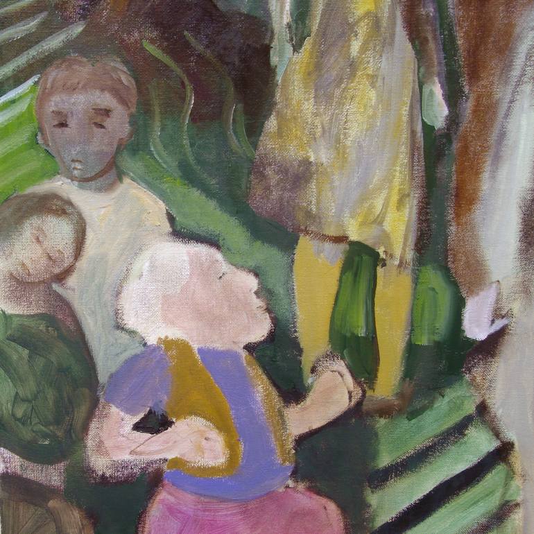 Original Expressionism People Painting by Bea Jones