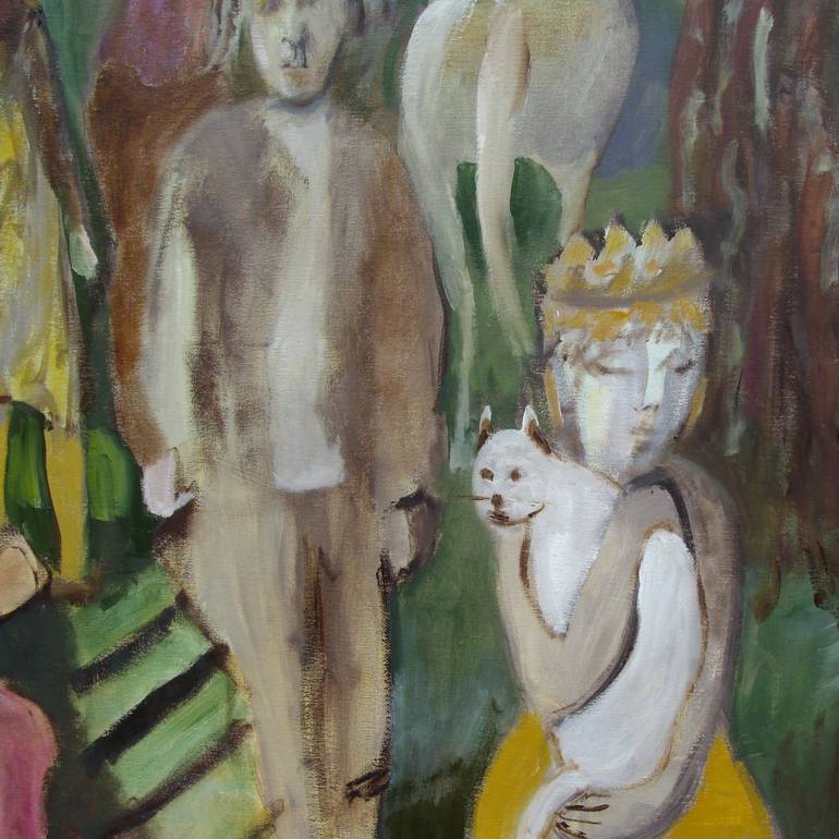 Original Expressionism People Painting by Bea Jones