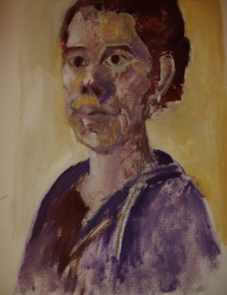Original Expressionism Portrait Painting by Bea Jones