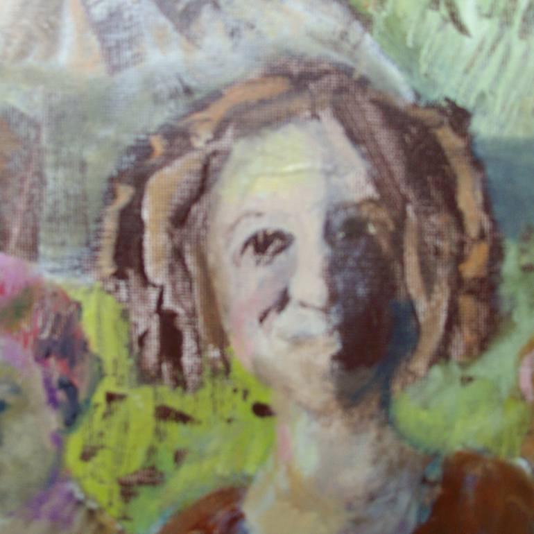 Original Expressionism People Painting by Bea Jones