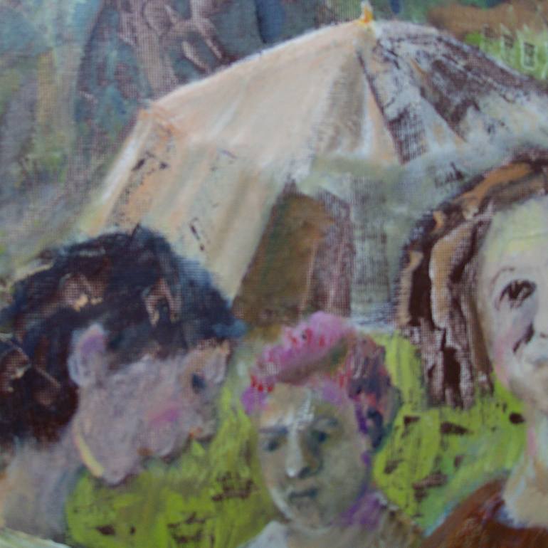 Original Expressionism People Painting by Bea Jones