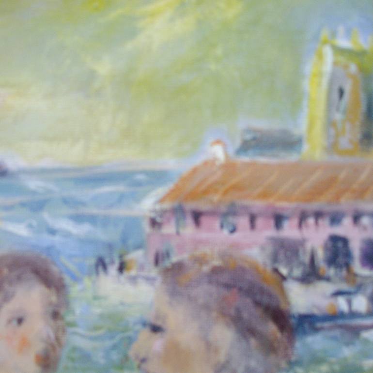 Original Expressionism People Painting by Bea Jones