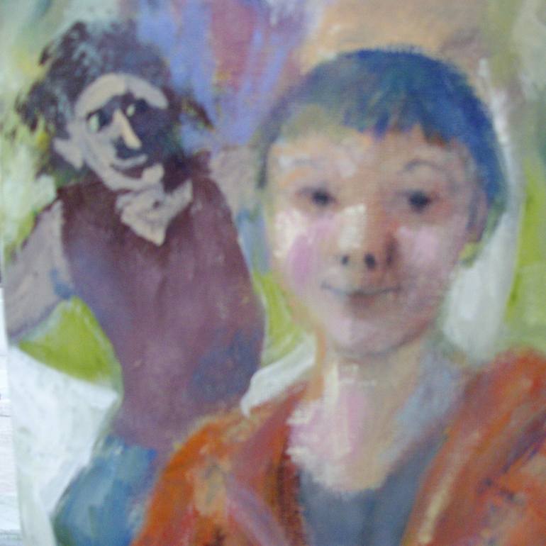 Original Expressionism People Painting by Bea Jones