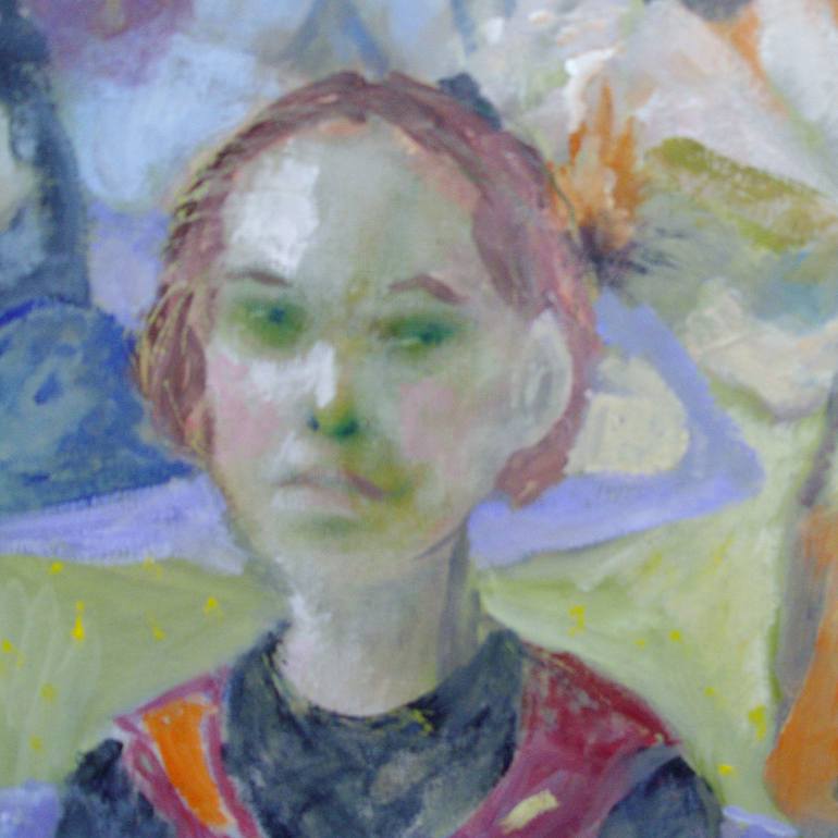 Original Expressionism People Painting by Bea Jones