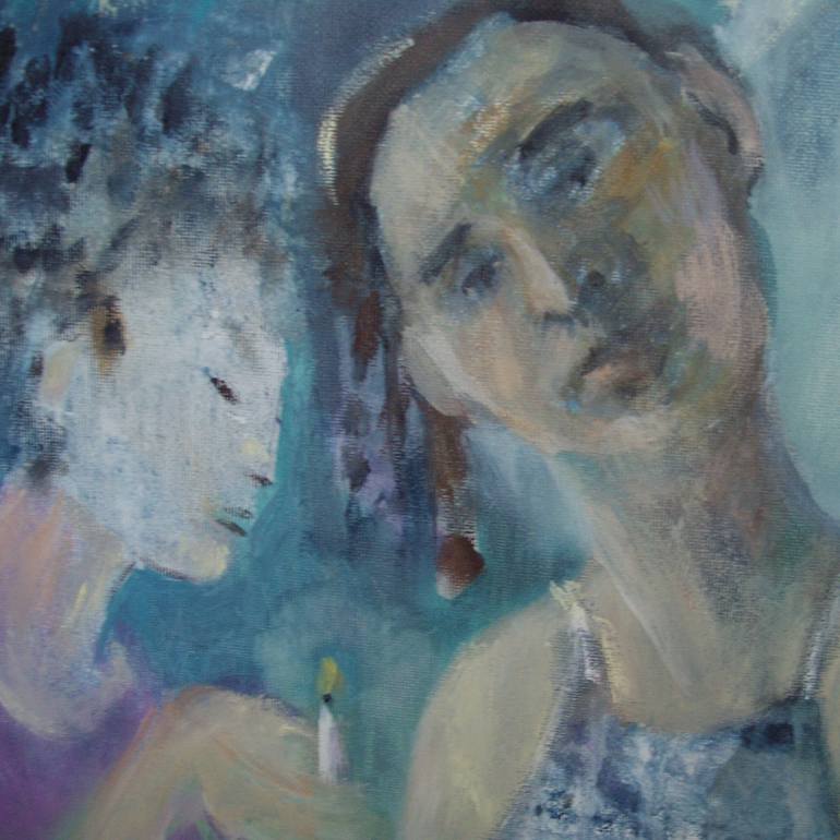 Original Expressionism People Painting by Bea Jones