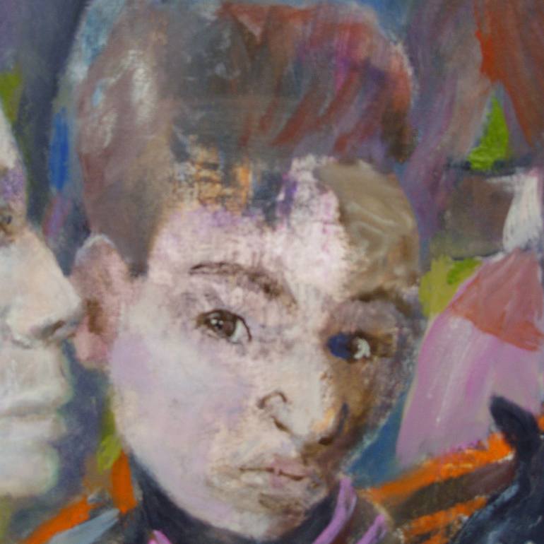 Original Expressionism People Painting by Bea Jones