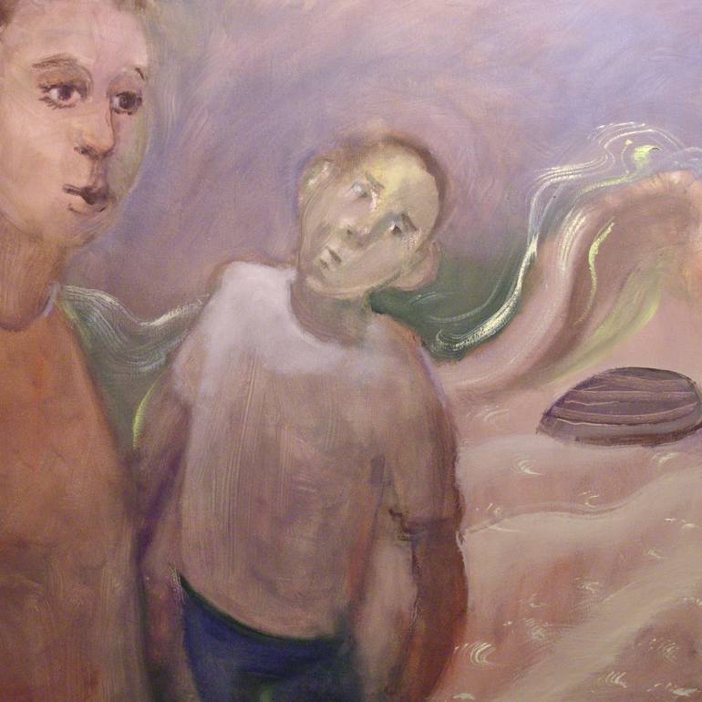 Original Expressionism People Painting by Bea Jones