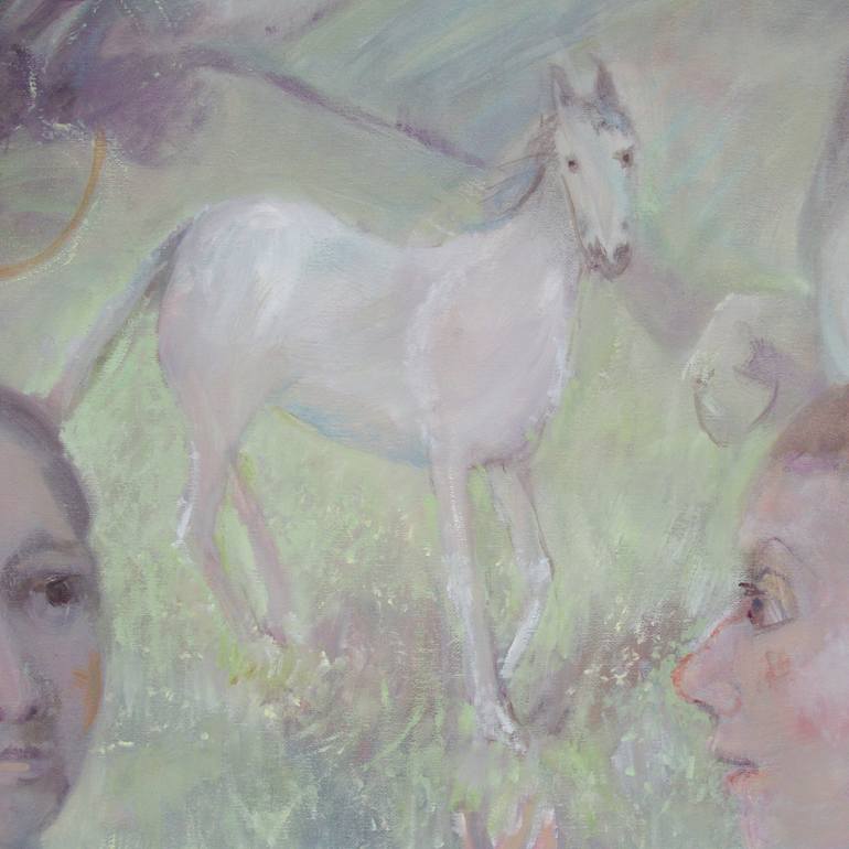 Original Expressionism People Painting by Bea Jones