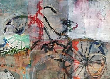Print of Expressionism Bicycle Collage by PJ crossland