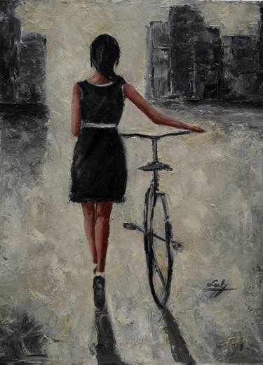 Girl and Bicycle thumb