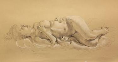 Original Figurative Nude Drawings by bev howe