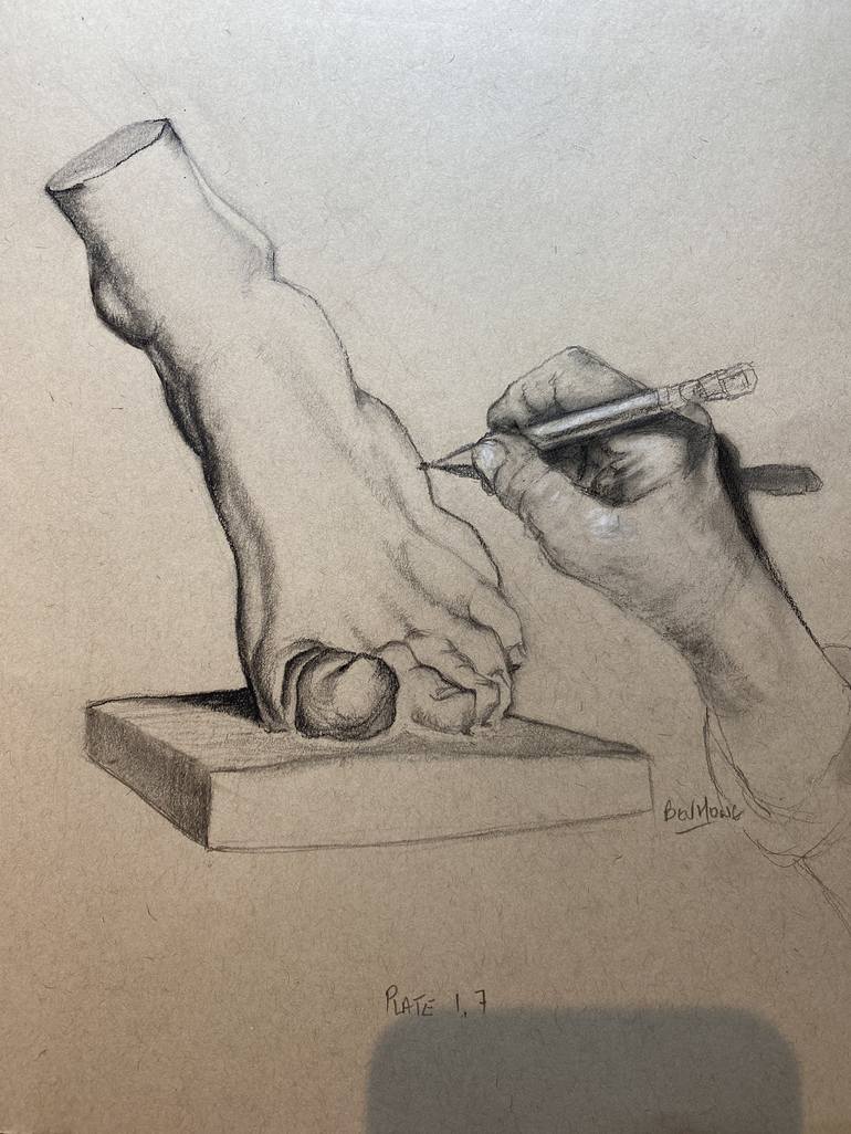 Original Figurative Body Drawing by Bev Howe