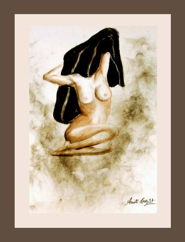 Original Abstract Body Drawing by Amit Das