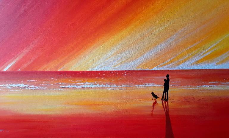 Original Beach Painting by Angie Livingstone