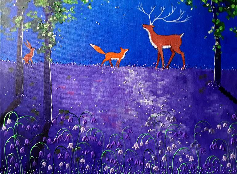 Original Impressionism Animal Painting by Angie Livingstone