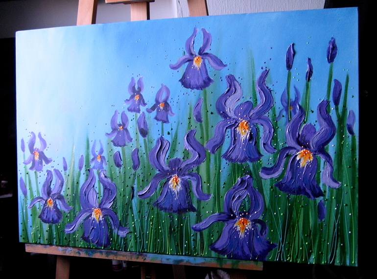 Original Impressionism Floral Painting by Angie Livingstone