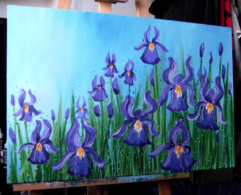 Original Impressionism Floral Painting by Angie Livingstone