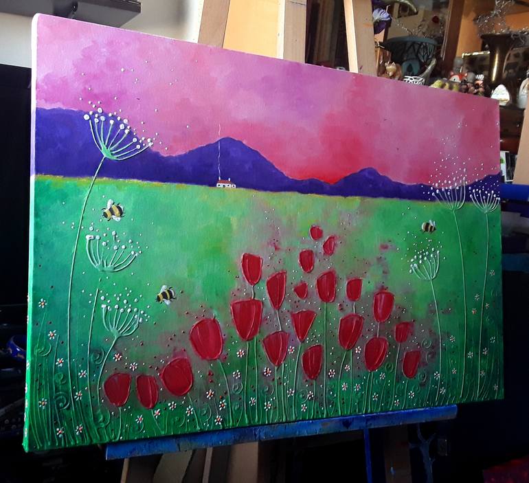 Original Floral Painting by Angie Livingstone