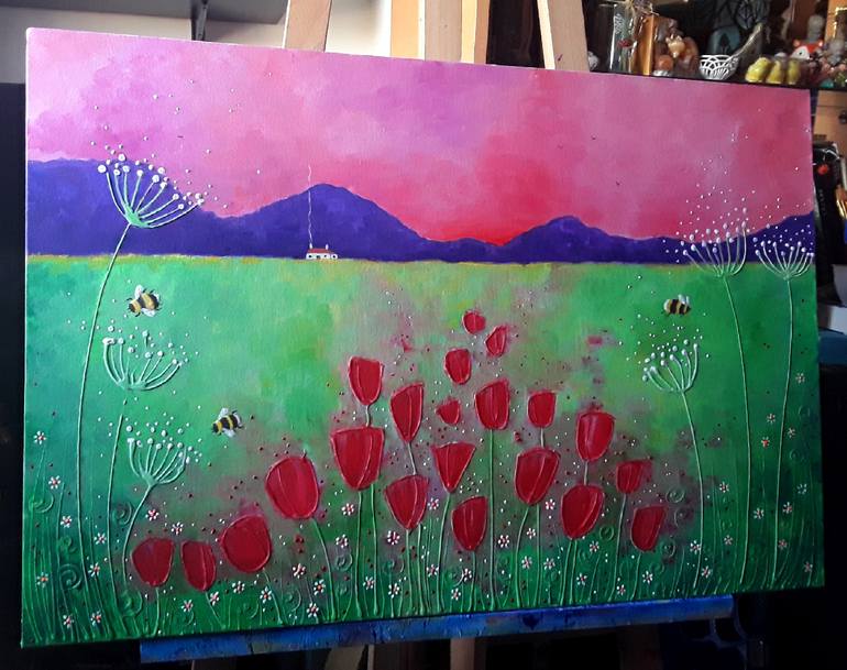 Original Floral Painting by Angie Livingstone