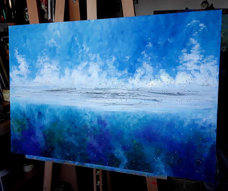 Original Abstract Seascape Painting by Angie Livingstone