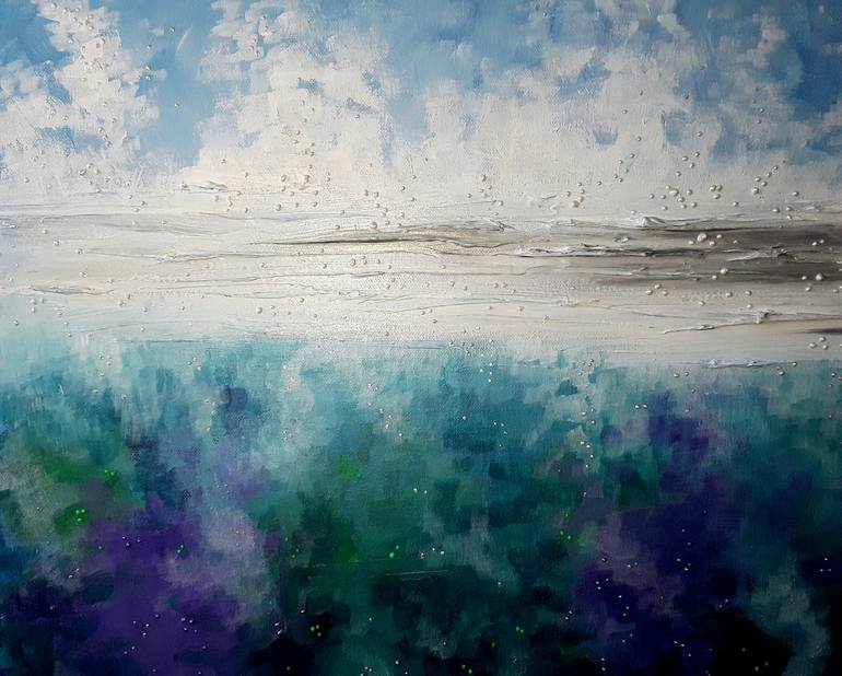 Original Abstract Seascape Painting by Angie Livingstone