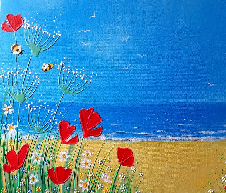 Original Fine Art Floral Painting by Angie Livingstone