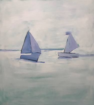 Print of Impressionism Sailboat Paintings by Romuald Musiolik