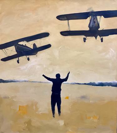 Print of Expressionism Aeroplane Paintings by Romuald Musiolik
