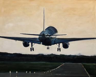 Print of Impressionism Aeroplane Paintings by Romuald Musiolik