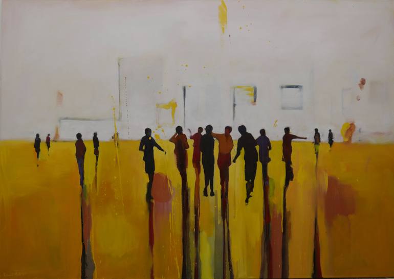 Original Abstract Painting by Romuald Musiolik