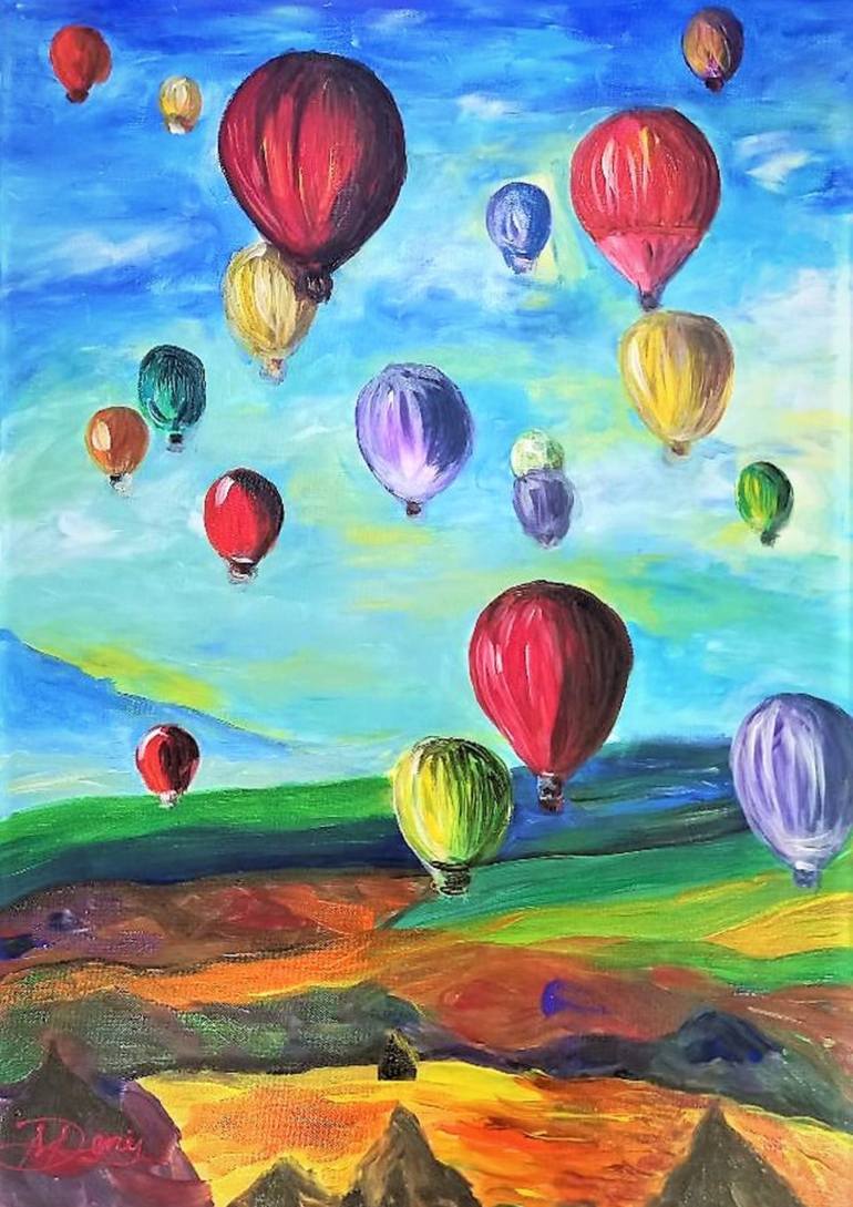 Baloons Painting by Denis Mihai | Saatchi Art