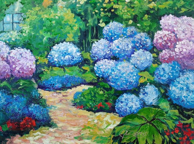Original Impressionism Botanic Painting by Denis Mihai