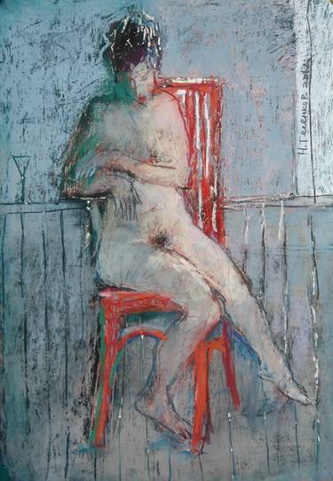 Nude on  red chair thumb