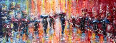 Original Abstract Cities Paintings by Misty Lady
