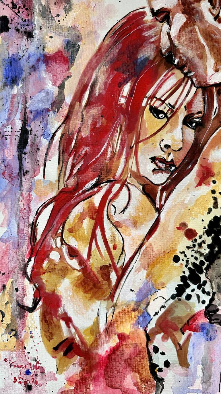 Original Abstract People Painting by Misty Lady