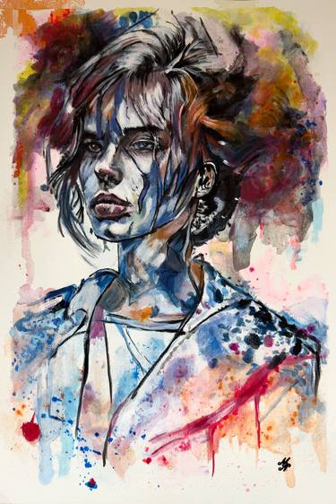 Print of Abstract Portrait Paintings by Misty Lady