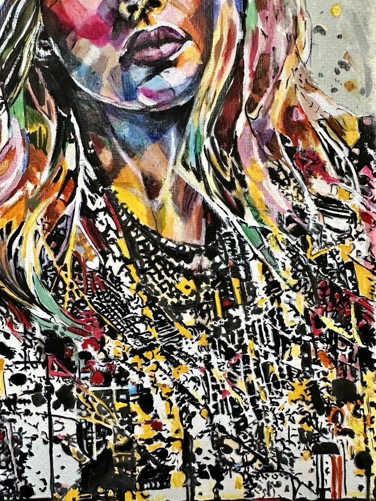 Original Abstract Women Painting by Misty Lady
