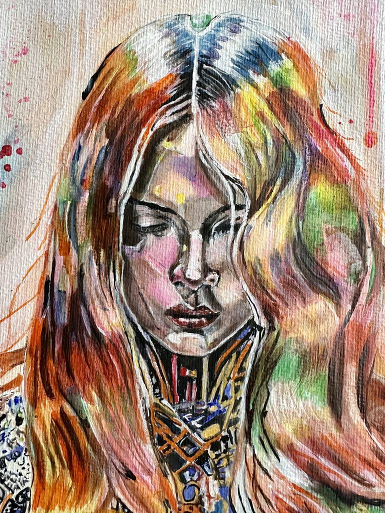 Original Women Painting by Misty Lady