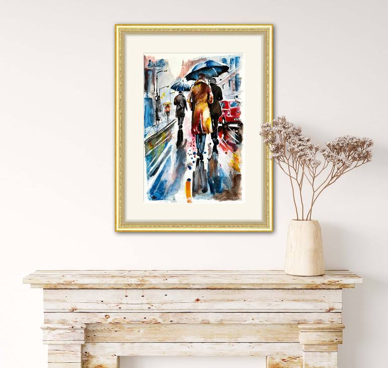 Original Contemporary Cities Painting by Misty Lady