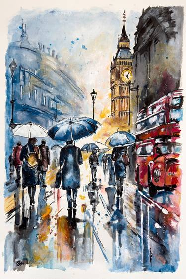 Print of Fine Art Cities Paintings by Misty Lady
